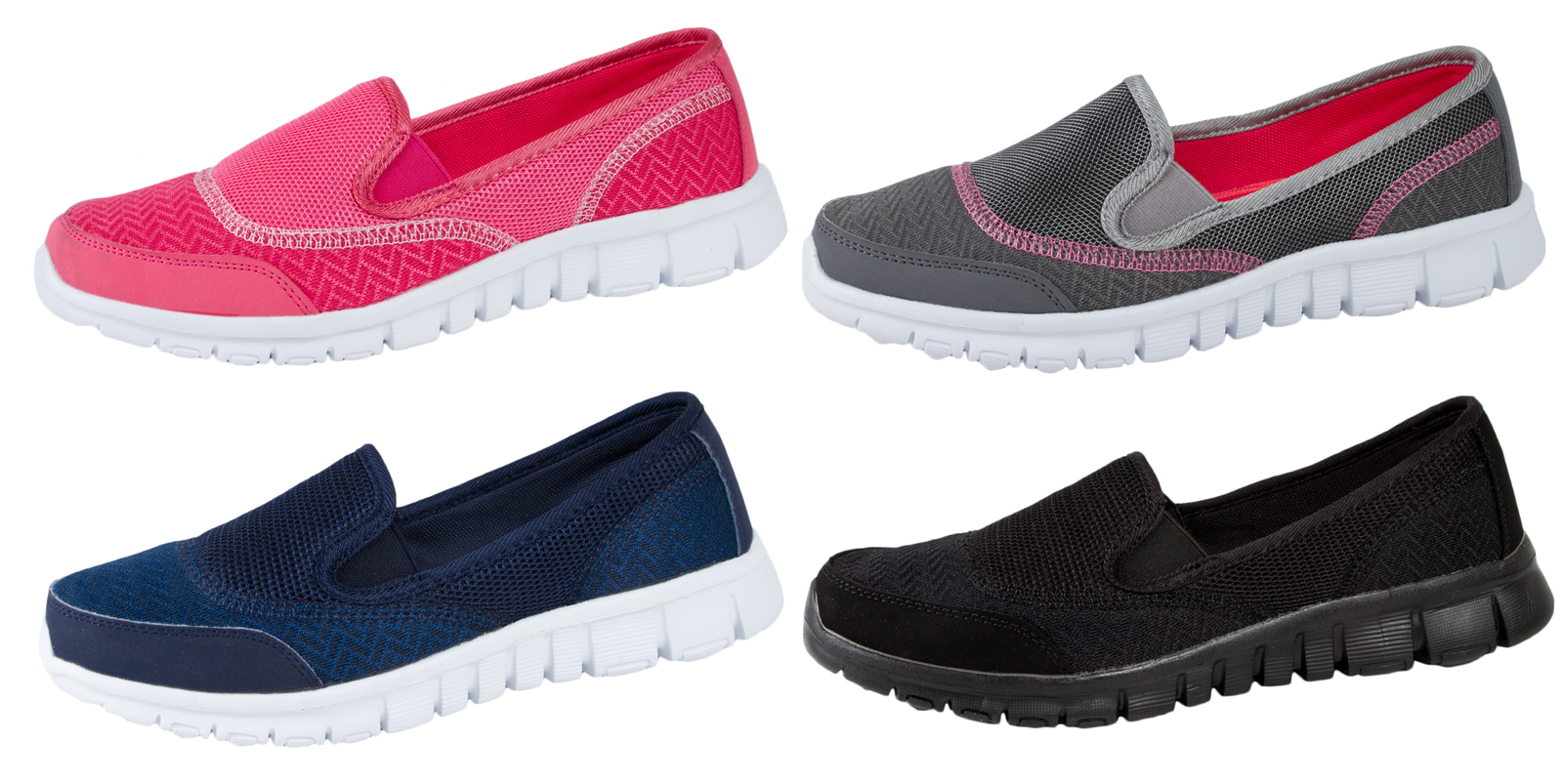 Womens Lightweight Slip On Trainers Flexible Comfort Memory Foam Pumps Size eBay